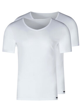 Skiny Skiny Souprava triček 86911 Bílá Slim Fit