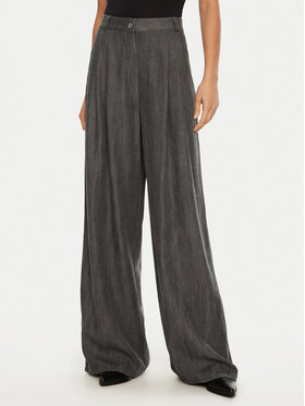 Please Please Текстилни панталони P3BLCXCC10 Сив Wide Leg