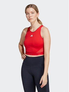 adidas adidas Top AEROREADY Hyperglam Crop Tank Top IB4083 Crvena