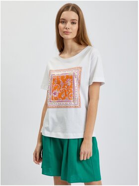 Orsay Orsay Polo 166444-000000__M Biały Regular Fit