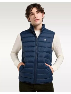 Lee Lee Tank top STAND COLLAR PUFFER Granatowy Regular Fit