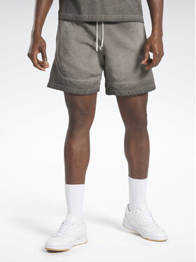Reebok Reebok Pantaloncini sportivi Reebok Basketball Court Top Bi-Dye Fleece Shorts IA2418 Nero Regular Fit