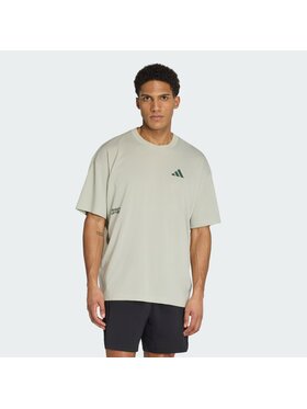 adidas adidas Koszulka techniczna 164961 Zielony Oversize