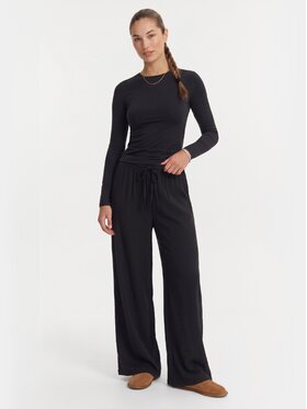 BASICLO BASICLO Spodnie materiałowe W-2359-99 Czarny Loose Fit
