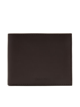 Calvin Klein Calvin Klein Vīriešu maks Ck Premium Bifold 5Cc W/Coin K50K512923 Brūns