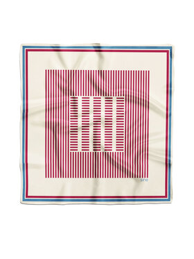 Sine Silk Sine Silk Apaszka jedwabna dwustronna 90 cm | Geometria 001 Écru