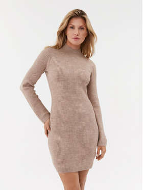 Guess Guess Sukienka dzianinowa W3BK0U Z3B50 Beżowy Bodycon Fit