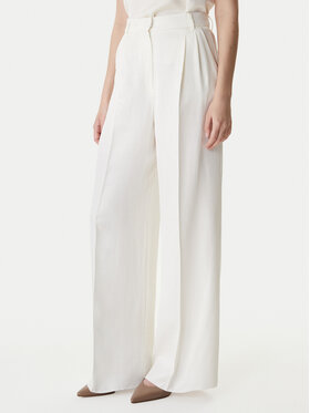 Marella Marella Bavlnené nohavice Emme by Marella Adito 2615131221 Krémová Straight Fit