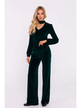 Made of Emotion Made of Emotion Kuloty M830 Zielony Wide Leg