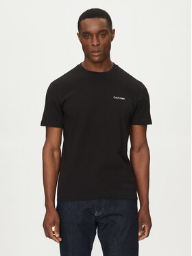 Calvin Klein Calvin Klein T-krekls Linear Box Logo K10K114152 Melns Regular Fit