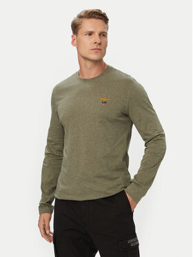 Aeronautica Militare Aeronautica Militare Marškinėliai ilgomis rankovėmis 262TS2390UJ00372 Žalia Regular Fit