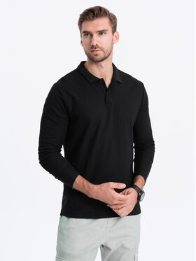 Ombre Ombre Longsleeve OM-POBL-0114 Czarny Fitting Fit