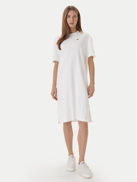 Lacoste Lacoste Sukienka codzienna EF2883 Écru Oversize