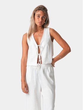 TeeShoppen TeeShoppen Kamizelka 'Basic Collection' Biały Regular Fit