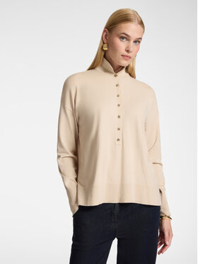 Elena Mirò Elena Mirò Sweter M038Z000799N002 Kremowy Regular Fit