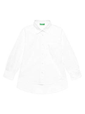 United Colors Of Benetton United Colors Of Benetton Camicia 5EW7CQ044 Bianco Oversize