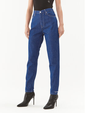 Calvin Klein Jeans Calvin Klein Jeans Jeans hlače J20J220197 Mornarsko modra Mom Fit