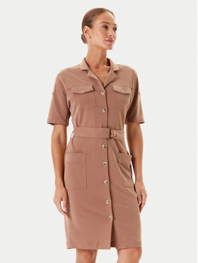 Tatuum Tatuum Рокля тип риза Zoe T2502.203 Бежов Regular Fit