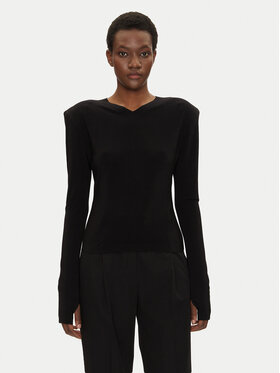 NORMA KAMALI NORMA KAMALI Bluse KK4246PLF32001 Schwarz Regular Fit