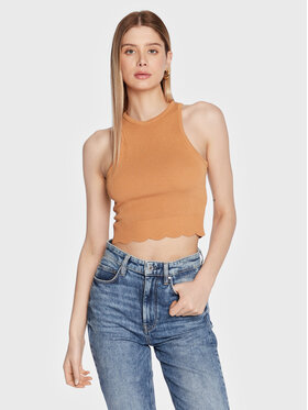 Guess Guess Top Ada W3GZ00 Z2Z80 Beżowy Regular Fit