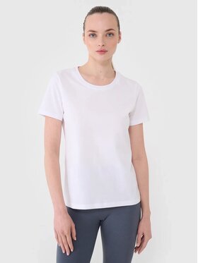4F 4F T-Shirt 4FWMM00TTSHF2356-10S Biały Regular Fit