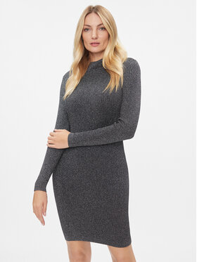 MICHAEL Michael Kors MICHAEL Michael Kors Džemper haljina MH381ZMAFB Srebrna Slim Fit