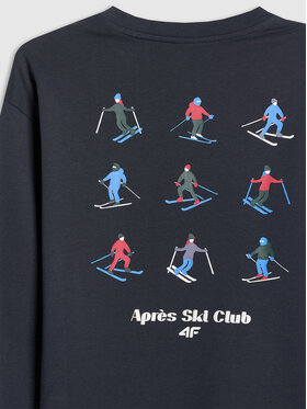 4F 4F Longsleeve APRES SKI Granatowy Regular Fit