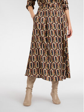 Elena Mirò Elena Mirò Gonna midi 1042P200065N002 Marrone A-Line Fit