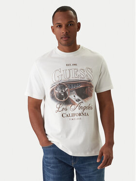 Guess Guess Tričko M6RI13 K8FQ4 Écru Regular Fit