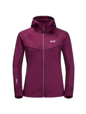 Jack Wolfskin Jack Wolfskin Kurtka przejściowa Jack Wolfskin Hydro Grid Fleece Jkt W Fioletowy Regular Fit