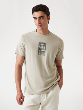 Guess Guess T-Shirt 176797 Beżowy Classic Fit