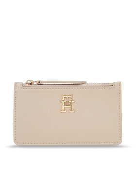 Tommy Hilfiger Tommy Hilfiger Etui pentru carduri Hilfiger Staple Cc Holder Zip AW0AW15267 Bej