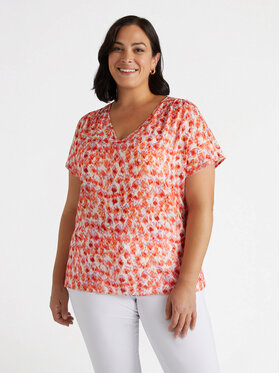 Fiorella Rubino Fiorella Rubino Bluzka 2606T002350N0S1 Pomarańczowy Regular Fit