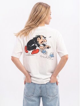 Smerfy Smerfy T-Shirt 132206 Biały Oversize