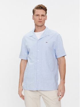 Tommy Jeans Tommy Jeans Hemd Camp DM0DM18963 Himmelblau Regular Fit