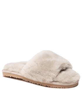 Mou Mou Пантофи Sheepskin Fur Slide Slipper FW161001L Бежов
