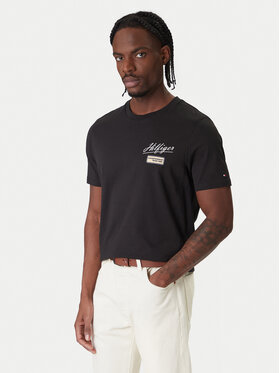 Tommy Hilfiger Tommy Hilfiger Marškinėliai Modern Ath Graphic MW0MW41471 Juoda Regular Fit