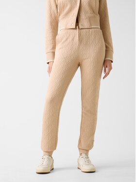 Guess Guess Kalhoty z materiálu 159659 Béžová Slim Fit