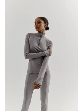 Laretaggio Laretaggio Longsleeve Buffalo Szary Modern Slim Fit