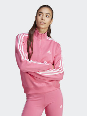 adidas adidas Jopa Essentials 3-Stripes Quarter-Zip Sweatshirt IC9944 Roza Regular Fit