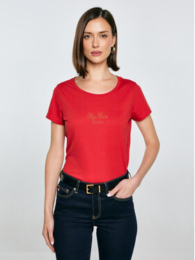 BIG STAR BIG STAR T-Shirt MALVINA Czerwony Basic Fit
