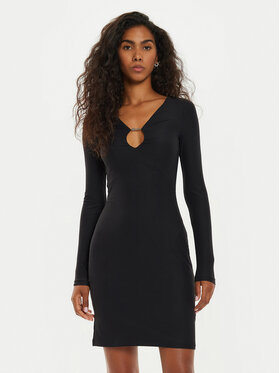 Guess Guess Koktel haljina Amira W4BK09 KCDE0 Crna Slim Fit