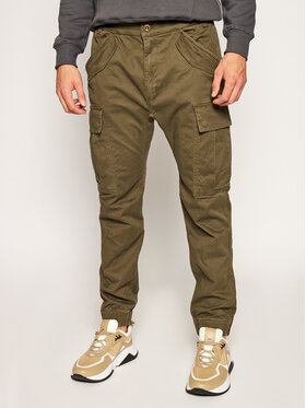 Alpha Industries Alpha Industries Joggery Airman 188201 Zielony Tapered Fit