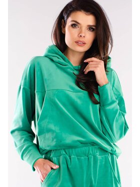 Awama Awama Bluza A412 Zielony Basic Fit