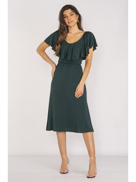 Awama Awama Sukienka letnia A659 Zielony Basic Fit