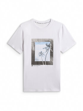 4F 4F T-Shirt BEACHWEAR Biały Regular Fit