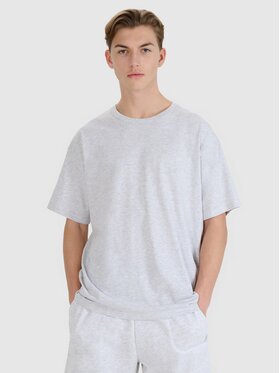 4F 4F T-Shirt 4FWSS25TTSHU1972-27M Szary Oversize