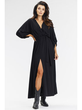 Awama Awama Vestito estivo A670 Nero Basic Fit
