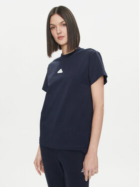 adidas adidas T-särk Embroidered IS4289 Tumesinine Regular Fit