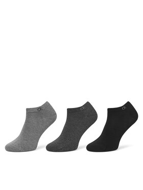 Calvin Klein Calvin Klein Комплект 3 чифта къси чорапи мъжки 701234366 Сив